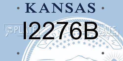 I2276B Kansas License Plate