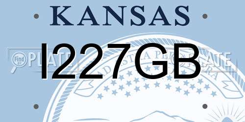 I227GB Kansas License Plate