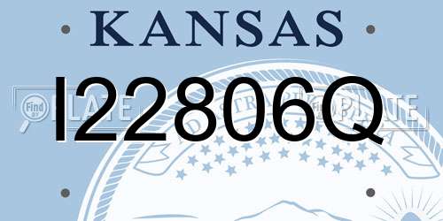 I22806Q Kansas License Plate