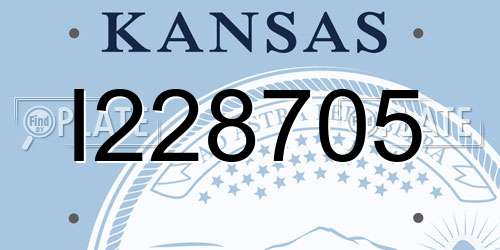 I228705 Kansas License Plate