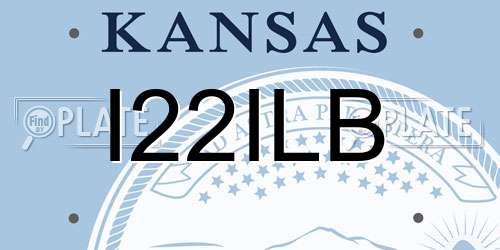 I22ILB Kansas License Plate