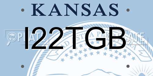I22TGB Kansas License Plate