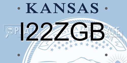 I22ZGB Kansas License Plate