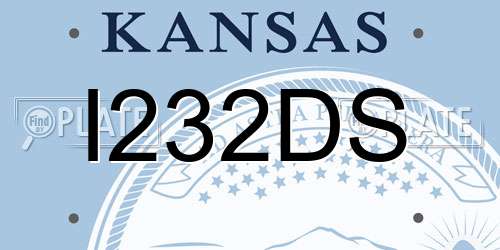 I232DS Kansas License Plate