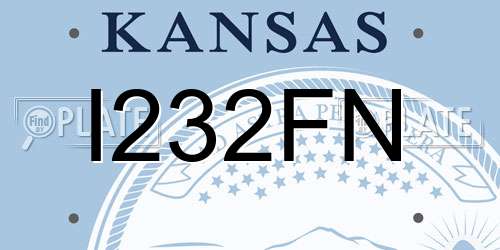 I232FN Kansas License Plate