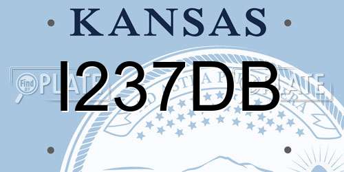 I237DB Kansas License Plate