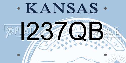 I237QB Kansas License Plate