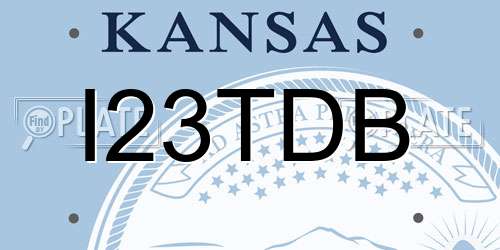 I23TDB Kansas License Plate