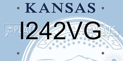 I242VG Kansas License Plate