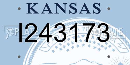 I243173 Kansas License Plate
