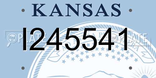 I245541 Kansas License Plate