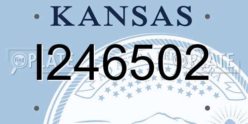 I246502 Kansas License Plate