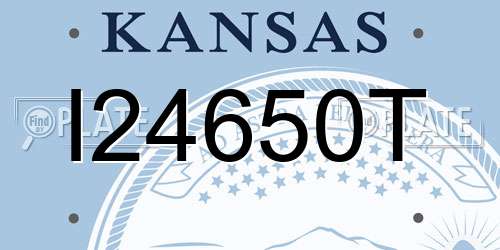 I24650T Kansas License Plate