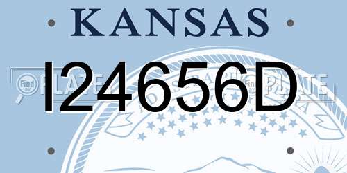 I24656D Kansas License Plate