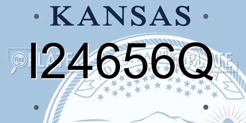I24656Q Kansas License Plate