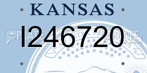 I246720 Kansas License Plate