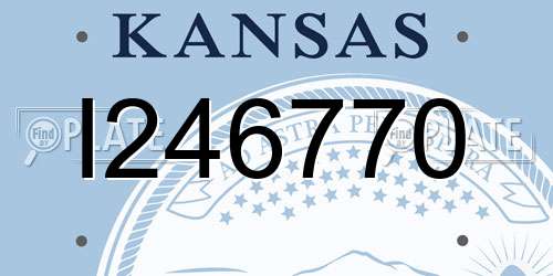I246770 Kansas License Plate