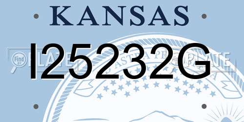 I25232G Kansas License Plate