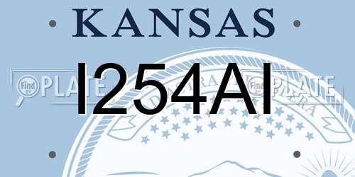 I254AI Kansas License Plate