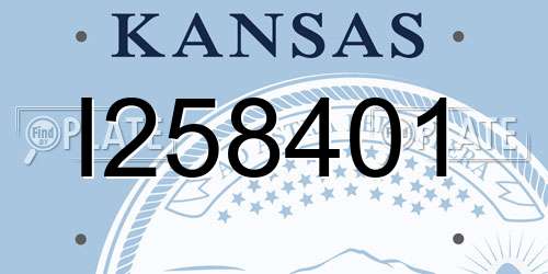 I258401 Kansas License Plate