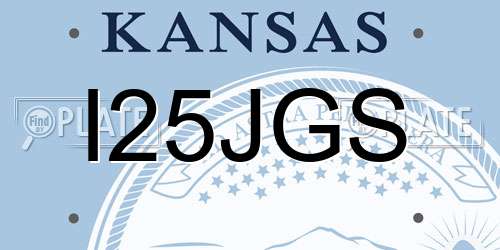 I25JGS Kansas License Plate