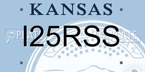 I25RSS Kansas License Plate