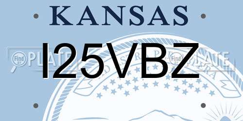 I25VBZ Kansas License Plate