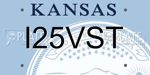 I25VST Kansas License Plate