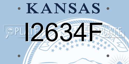 I2634F Kansas License Plate