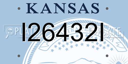 I26432I Kansas License Plate