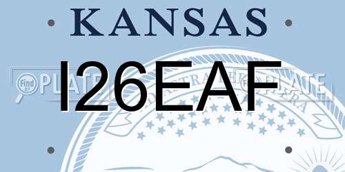 I26EAF Kansas License Plate