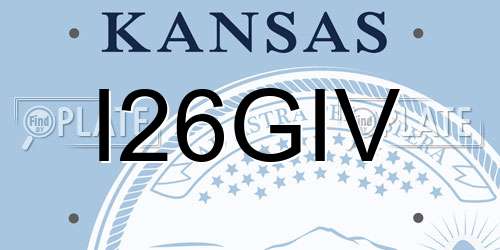 I26GIV Kansas License Plate