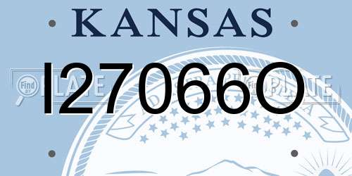 I27066O Kansas License Plate