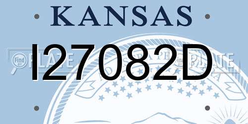 I27082D Kansas License Plate