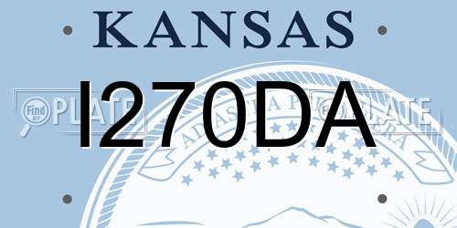 I270DA Kansas License Plate