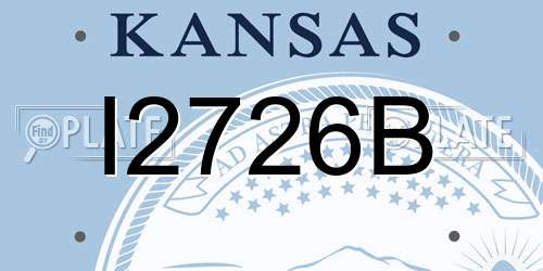 I2726B Kansas License Plate