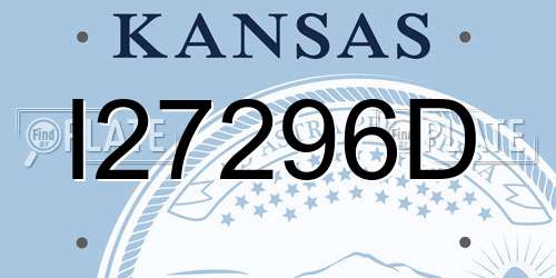 I27296D Kansas License Plate