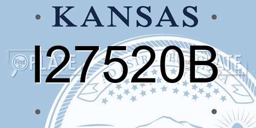 I27520B Kansas License Plate