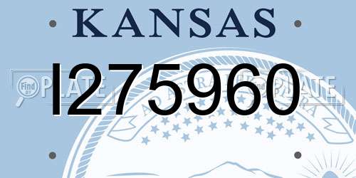 I275960 Kansas License Plate