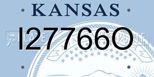 I27766O Kansas License Plate