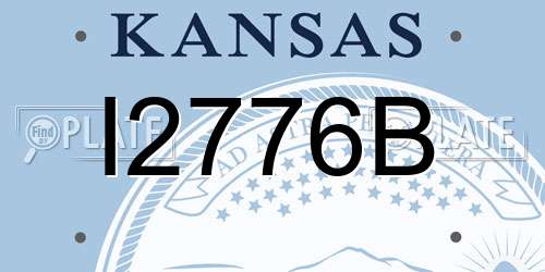 I2776B Kansas License Plate