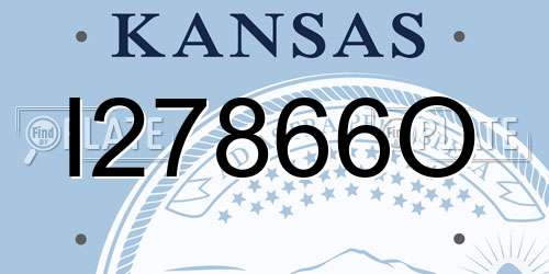 I27866O Kansas License Plate
