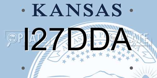I27DDA Kansas License Plate