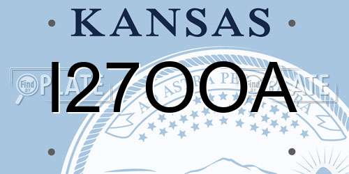 I27OOA Kansas License Plate