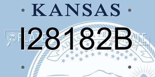 I28182B Kansas License Plate