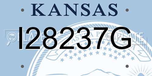 I28237G Kansas License Plate