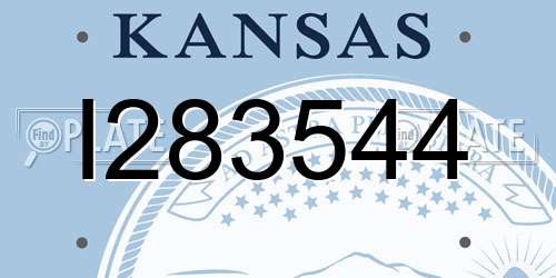 I283544 Kansas License Plate