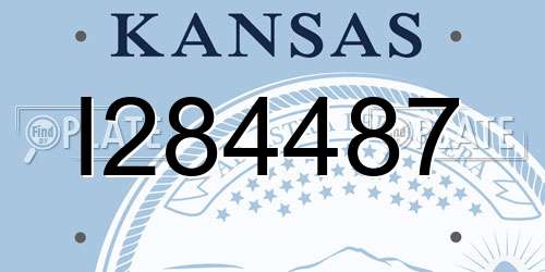 I284487 Kansas License Plate