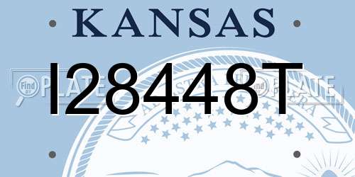 I28448T Kansas License Plate