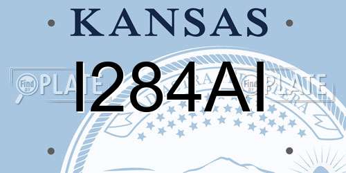 I284AI Kansas License Plate
